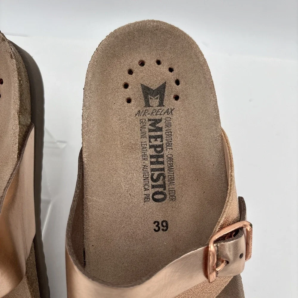 Mephisto  Helen Golden Sandals ladies size 8 Eur 39